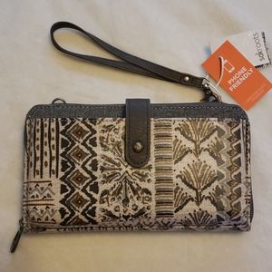 Sakroots Wallet Crossbody Grey